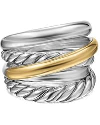 David Yurman - 14Kt Crossover Five Row Ring (17.5Mm) - Lyst