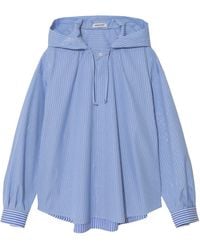 Undercover - Hooded Striped Blouse - Lyst
