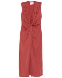 Mc2 Saint Barth - Knot-detailing midi dress - Lyst