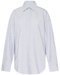 MSGM - Diagonal-Stripe Shirt - Lyst