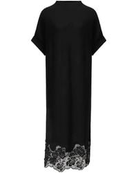 Fabiana Filippi - Lace-Trim Knitted Midi Dress - Lyst