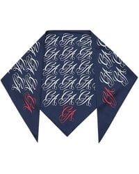 Giorgio Armani - Logo-Print Silk Scarf - Lyst