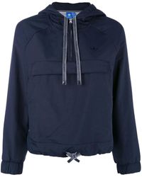 adidas - Cropped Hooded Sweatshirt - Lyst
