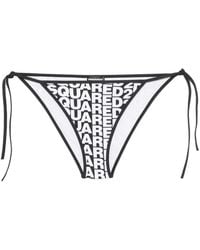 DSquared² - Logo-Print Side-Tie Briefs - Lyst