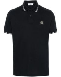 Stone Island - Compass-Patch Polo Shirt - Lyst