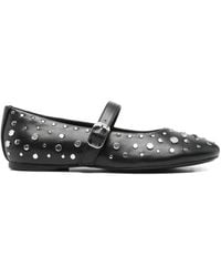 Tamaris - Stud-Embellished Leather Ballet Flats - Lyst
