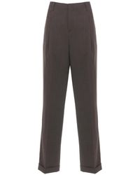 Briglia 1949 - Pleated Turn-Up Trousers - Lyst