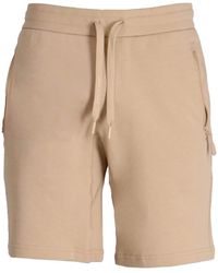 Armani Exchange - Drawstring-waist Cotton Track Shorts - Lyst