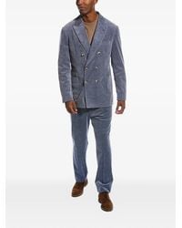 Brunello Cucinelli - Double-Breasted Corduroy Suit - Lyst