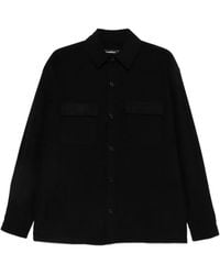 KARL LAGERFELD - Corduroy-Texture Flap-Pocket Overshirt - Lyst