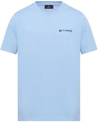 Etro - Logo-Embroidered T-Shirt - Lyst