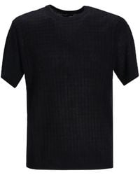 Emporio Armani - Short Sleeves Round Neck Sweater Clothing - Lyst
