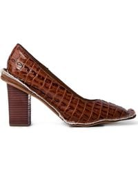 Martine Rose - 65Mm Crocodile-Embossed Block-Heel Pumps - Lyst