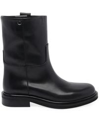 Poeve - Liva Round-Toe Calf Leather Ankle Boots - Lyst