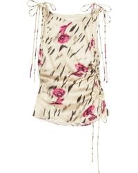 Ganni - Floral-Print Blouse - Lyst