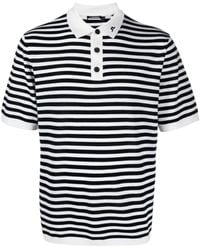 J.Lindeberg - Darrel Striped Knitted Polo Shirt - Lyst