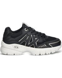 ARMANI EXCHANGE - Logo-Patch Sneakers - Lyst
