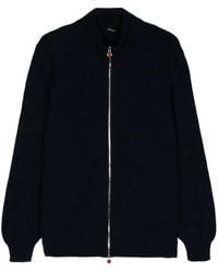 Kiton - Chevron-Knit Zip-Up Cardigan - Lyst