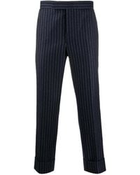 Thom Browne - Ground Chalk-Stripe Flannel Trousers - Lyst