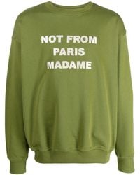 Drole de Monsieur - Sweater Met Geborduurde Tekst - Lyst