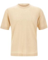 FILIPPO DE LAURENTIIS - T-Shirt Côtelé À Manches Courtes - Lyst