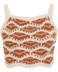 Alanui - Haua Mahal Crochet-knit Top - Lyst