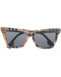 Burberry - Vintage-Check Cat-Eye Sunglasses - Lyst