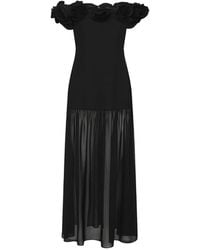 ROTATE BIRGER CHRISTENSEN - Crepe Flower Maxi Dress - Lyst