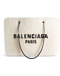 Balenciaga - Duty Free Medium Shearling Tote Bag - Lyst
