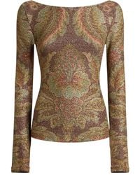 Etro - Oberteil Im Glitter-Look - Lyst