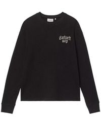 Carhartt - Long Sleeve Blackletter Waffle T-Shirt - Lyst