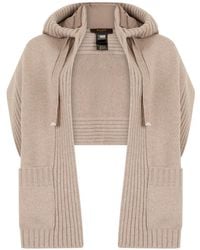 Moorer - Luisia-Cwh Hooded Ribbed-Knit Scarf - Lyst