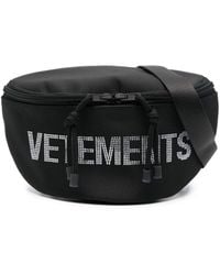 Vetements - Crystal-embellished-logo Belt Bag - Lyst