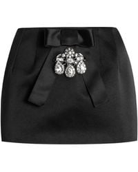 Dolce & Gabbana - Satin Mini Skirt - Lyst