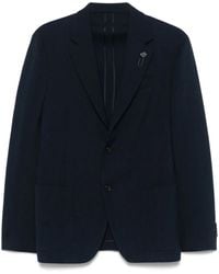 Lardini - Brooch-Detail Blazer - Lyst