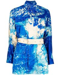 Stain Shade - Belted Tie Dye-Print Jacket - Lyst