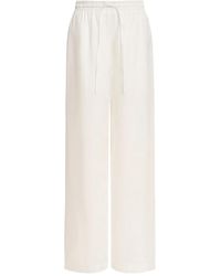 12 STOREEZ - Drawstring Linen Trousers - Lyst