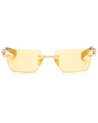 BALMAIN EYEWEAR - Pierre Geometric-frame Sunglasses - Lyst