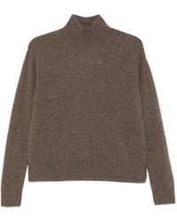 Max Mara - Nocino Mock-Neck Ribbed-Trim Sweater - Lyst