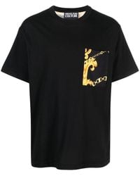 Versace - Baroque-pattern Cotton T-shirt - Lyst