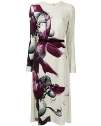 Ports 1961 - Floral-Print Midi-Dress - Lyst