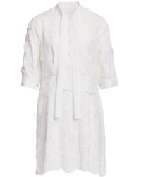 Elie Saab - Robe Courte À Broderie Anglaise - Lyst