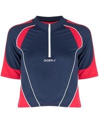 Goen.J - Colour-Block Logo-Embroidered Top - Lyst