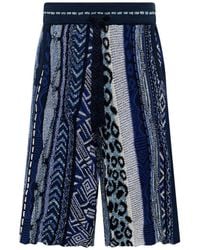 Laneus - Knitted Print Shorts - Lyst