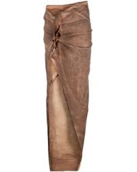 Rick Owens - Edfu Asymmetric Maxi Skirt - Lyst