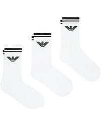 Emporio Armani - Lot De Trois Paires De Chaussettes À Logo Asv Eagle - Lyst