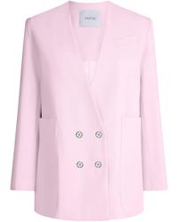 Patou - Double-Breasted No Collar Blazer - Lyst