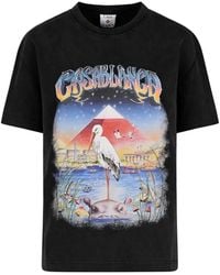 CASABLANCA - Egypt As It Was Oversized Short-Sleeve T‑Shirt - Lyst