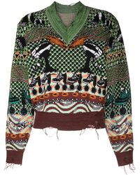 JNBY - Intarsien-Pullover Mit Distressed-Saum - Lyst