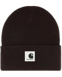 Carhartt - Bonnet Beanie En Acrylique Avec Revers Et Logo Brodé - Lyst